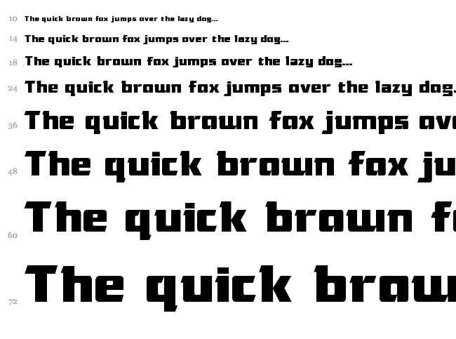 Das Modern font waterfall